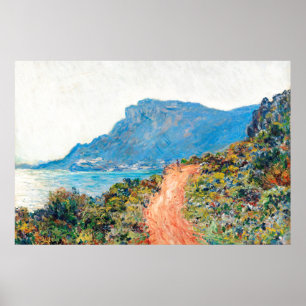 Claude Monet Corniche nära Monaco Poster