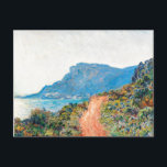 Claude Monet Corniche nära Monaco Vykort<br><div class="desc">Claude Monet - Klassiska mästerverk - Claude Monets naturmålningsserie - Corniche nära Monaco av Claude Monet.</div>