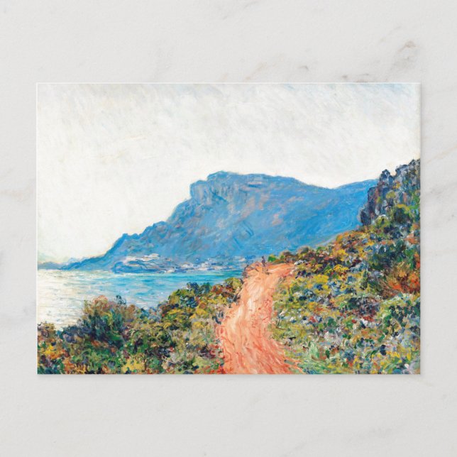 Claude Monet Corniche nära Monaco Vykort (Framsida)