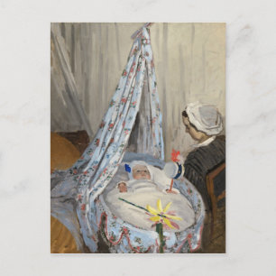 Claude Monet Cradle, Camille with Son Jean Vykort
