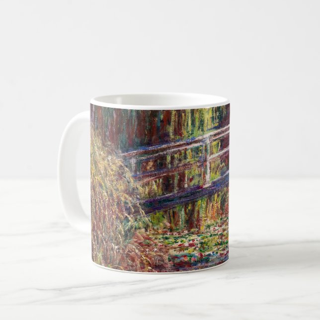 Claude Monet - Dammpad med näckrosor, Rosa harmoni Kaffemugg (Framsida vänster)