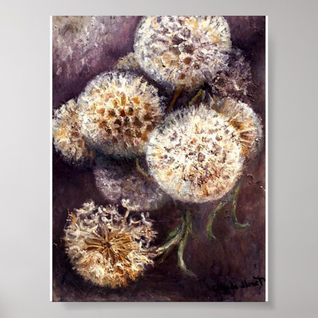 Claude Monet - Dandelions Reproduction Print Poster (Framsidan)