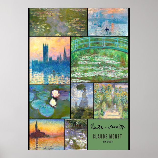 Claude Monet - De flesta målningarna i Berömden Poster (Framsidan)