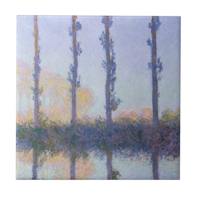 Claude Monet | De fyra Träd Kakelplatta (Framsidan)