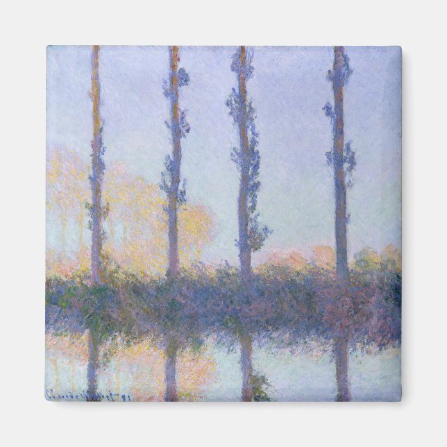 Claude Monet | De fyra Träd Magnet (Framsidan)