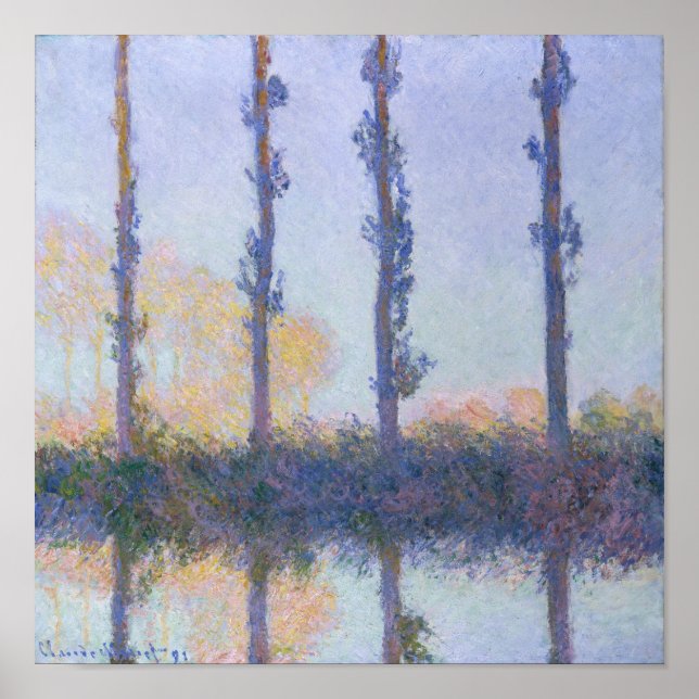 Claude Monet | De fyra Träd Poster (Framsidan)