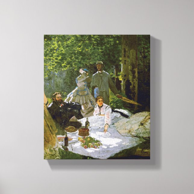 Claude Monet – Déjeuner sur l'herbe – 1866 Canvastryck (Framsida)