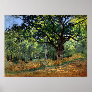 Claude Monet den Bodmer oaken, Fontainebleau skog Poster