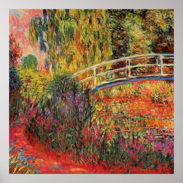 Claude Monet, Den japanska bron, Poster (Framsidan)