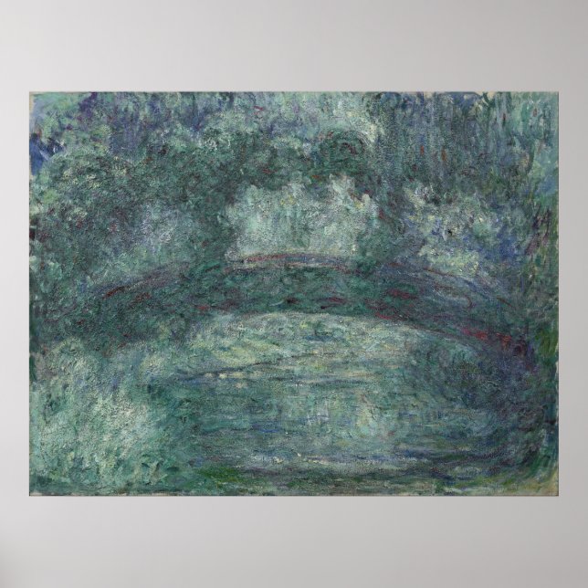 Claude Monet - Den japanska bron Poster (Framsidan)