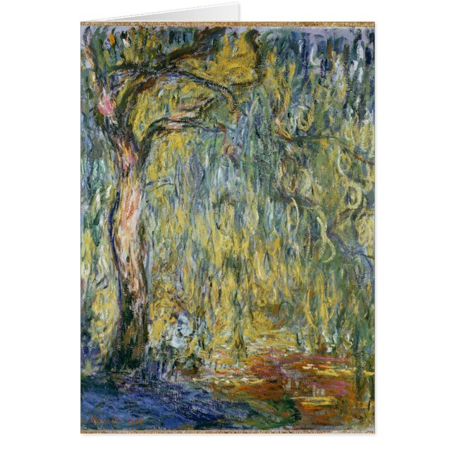 Claude Monet | den stora pilen på Giverny, 1918 Hälsningskort (Framsidan)