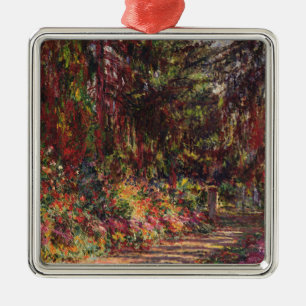 Claude Monet   den trädgårds- vägen på Giverny Julgransprydnad Metall