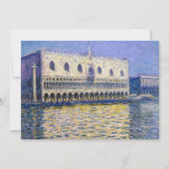 Claude Monet - Doges' Palace Tack Kort (Framsida)