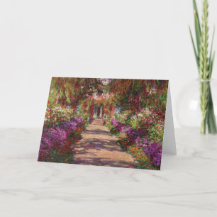 Claude Monet en bana i Monets trädgård Kort