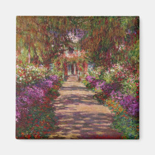 Claude Monet   en bana i Monets trädgård Magnet