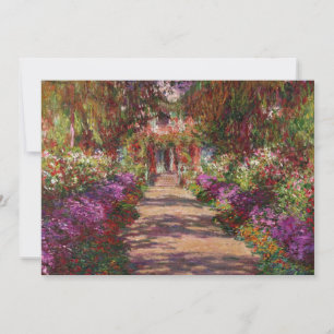 Claude Monet En bana i Monets trädgård Tack Kort