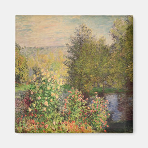 Claude Monet En hörn av Garden i Montgeron Magnet