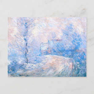 Claude Monet: Entrance to Giverny under Snö Vykort