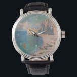 Claude Monet - Etretat: Beach och Falaise d'Bland Armbandsur<br><div class="desc">Etretat: The Beach and the Falaise d'Bland - Claude Monet,  1885</div>