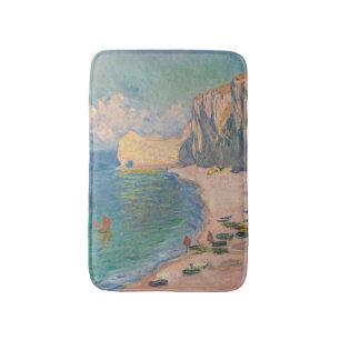 Claude Monet - Etretat: Beach och Falaise d'Bland Badrumsmatta
