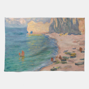 Claude Monet - Etretat: Beach och Falaise d'Bland Kökshandduk