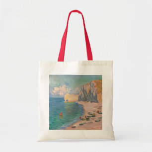Claude Monet - Etretat: Beach och Falaise d'Bland Tygkasse