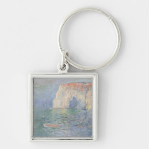 Claude Monet Etretat Fyrkantig Silverfärgad Nyckelring