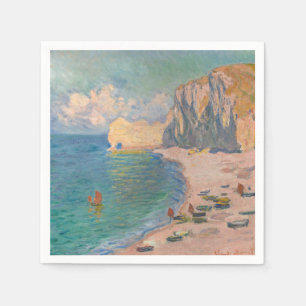 Claude Monet - Etretat: Strand och Falaise d'Amont Pappersservett