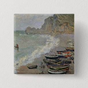 Claude Monet Etretat, strand och Porte d'Amont Knapp