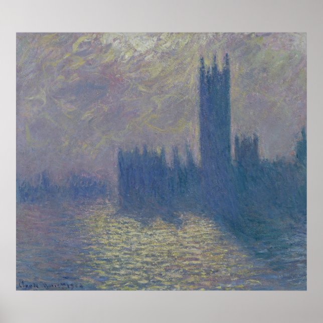 Claude Monet | Europaparlamentets hus, Stormy Himl Poster (Framsidan)