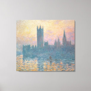 Claude Monet Europaparlamentets hus, Sunset Canvastryck