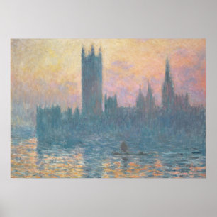 Claude Monet Europaparlamentets hus, Sunset Poster