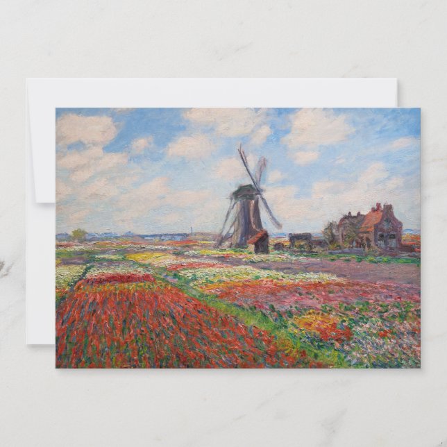 Claude Monet - Fält i Tulips i Nederländerna Inbjudningar (Framsida)