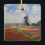 Claude Monet - Fält i Tulips i Nederländerna Julgransprydnad Keramik<br><div class="desc">Fält i Tulips in Holland (Champs de tulipes en Hollande) - Claude Monet,  Oil on Canvas,  1886</div>