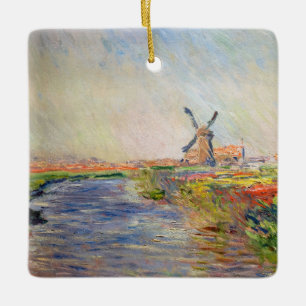 Claude Monet - Fält i Tulips i Nederländerna Julgransprydnad Keramik