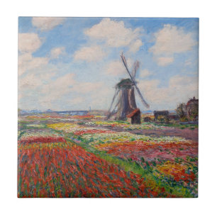 Claude Monet - Fält i Tulips i Nederländerna Kakelplatta