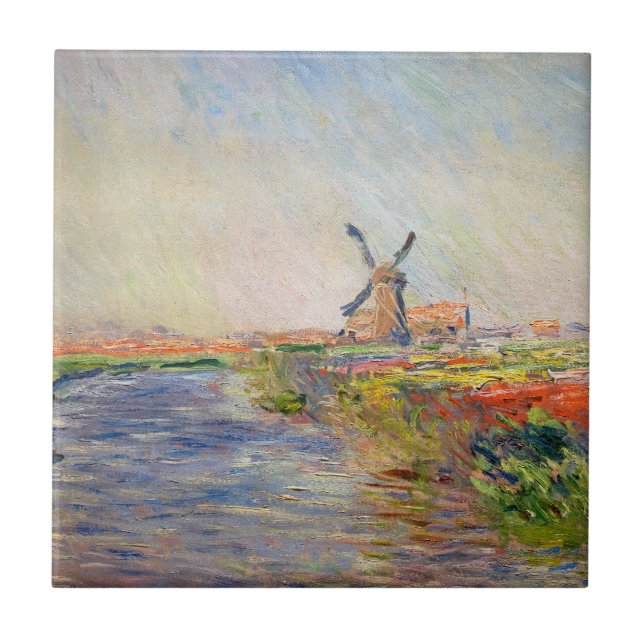 Claude Monet - Fält i Tulips i Nederländerna Kakelplatta (Framsidan)