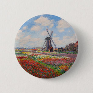 Claude Monet - Fält i Tulips i Nederländerna Knapp
