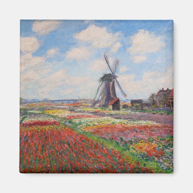 Claude Monet - Fält i Tulips i Nederländerna Magnet (Framsidan)
