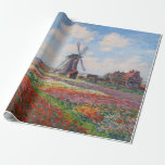 Claude Monet - Fält i Tulips i Nederländerna Presentpapper<br><div class="desc">Fält i Tulips in Holland (Champs de tulipes en Hollande) - Claude Monet,  Oil on Canvas,  1886</div>