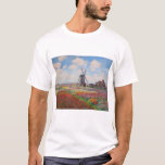 Claude Monet - Fält i Tulips i Nederländerna T Shirt<br><div class="desc">Fält i Tulips in Holland (Champs de tulipes en Hollande) - Claude Monet,  Oil on Canvas,  1886</div>