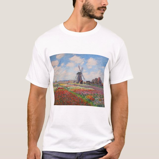 Claude Monet - Fält i Tulips i Nederländerna T Shirt (Framsida)