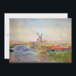 Claude Monet - Fält i Tulips i Nederländerna Tack Kort<br><div class="desc">Fält i Tulips in Holland (Champs de tulipes en Hollande) - Claude Monet,  Oil on Canvas,  1886</div>