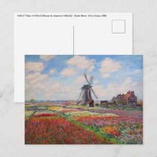 Claude Monet - Fält i Tulips i Nederländerna Vykort
