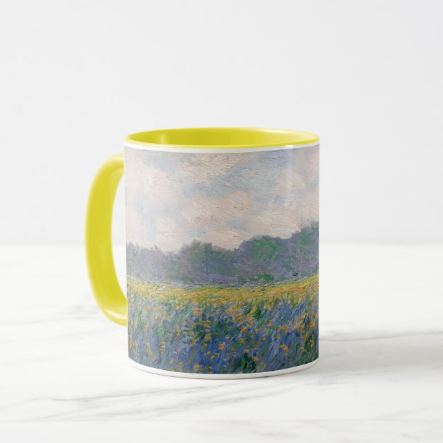 Claude Monet - Fält med gula irisar vid Giverny Mugg (Framsida vänster)