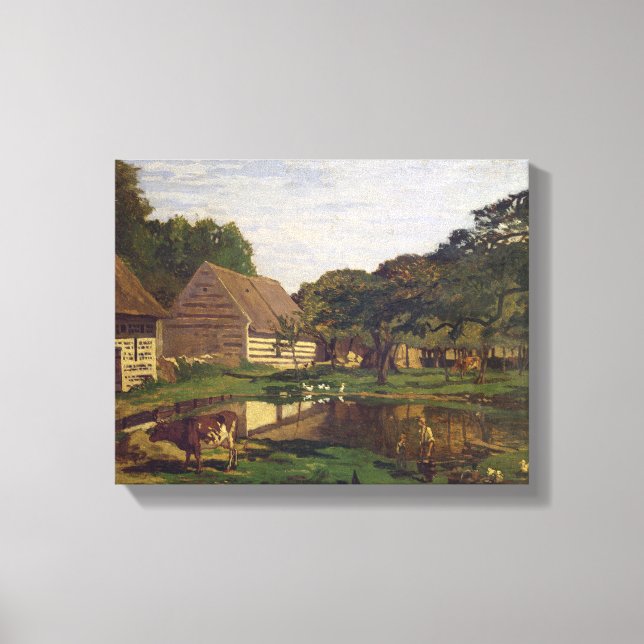 Claude Monet | Farmyard i Normandie Canvastryck (Framsida)
