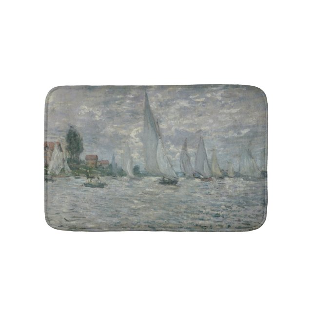 Claude Monet | fartyg eller Regatta på Argenteuil Badrumsmatta (Framsidan)