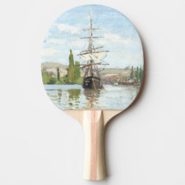 Claude Monet. Fartyg på Seine i Rouen Pingisracket