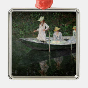 Claude Monet fartyget på Giverny, c.1887 Julgransprydnad Metall