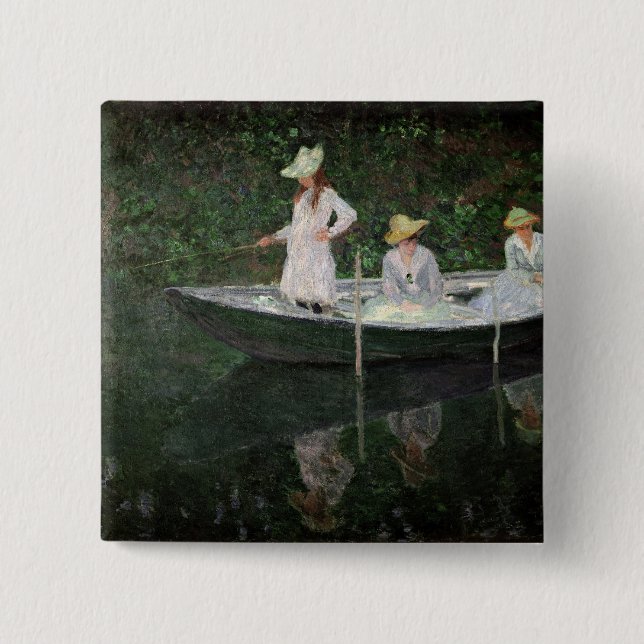 Claude Monet | fartyget på Giverny, c.1887 Knapp (Framsida)